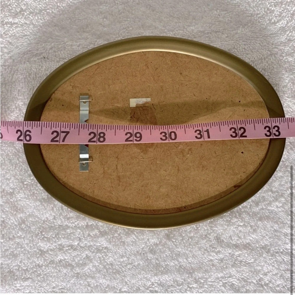 Vintage Ecstasy Giftware Brown Velvet Embroidered Oval Framed Art - Picture 5 of 6